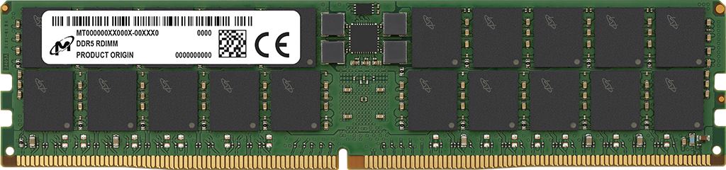 Micron 64GB RAM-Modul DDR5 6400 MT/s PC5-6400B-R RDIMM ECC