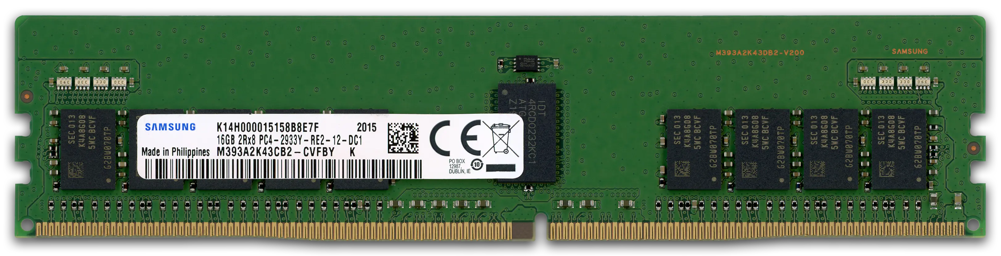 Samsung 16GB RAM-Modul DDR4 2933 MT/s PC4-2933Y-R 1Rx4 RDIMM registered ECC 