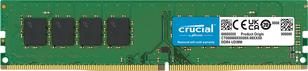 Crucial 16GB RAM-Modul DDR4 2666 MT/s PC4-2666V-U UDIMM non ECC